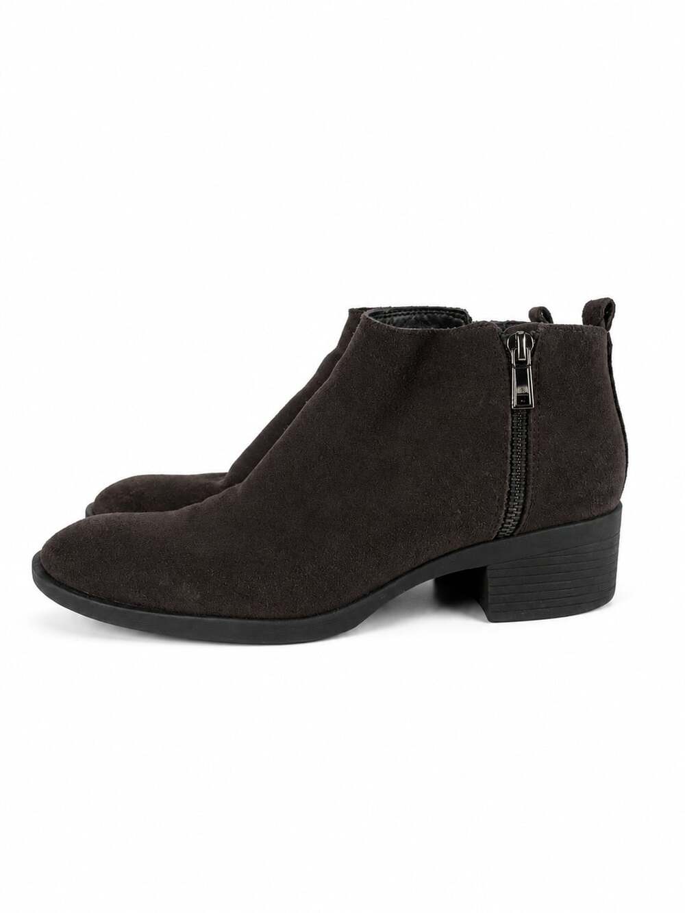 Brown Suede Ankle Booties Kenneth Cole New York Size 10.5